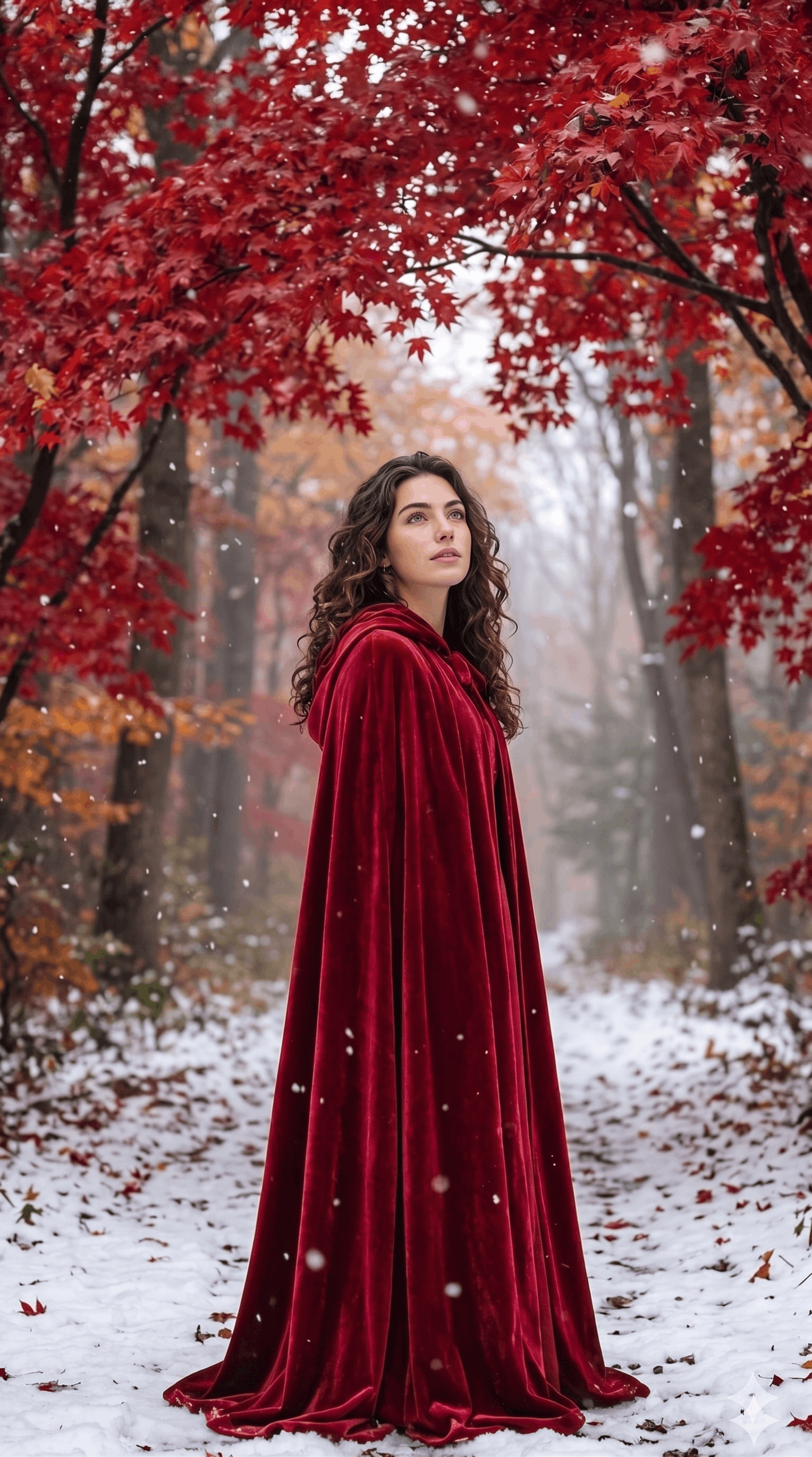 Cinematic Fantasy Autumn Forest Portrait