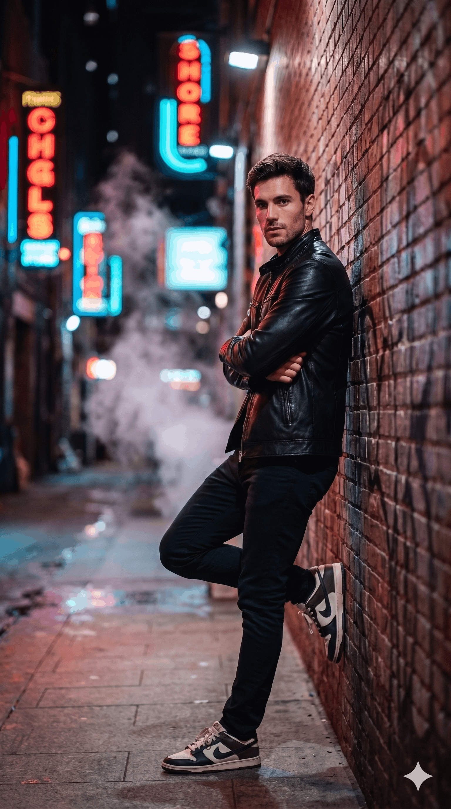 Cyberpunk Neon Street Portrait