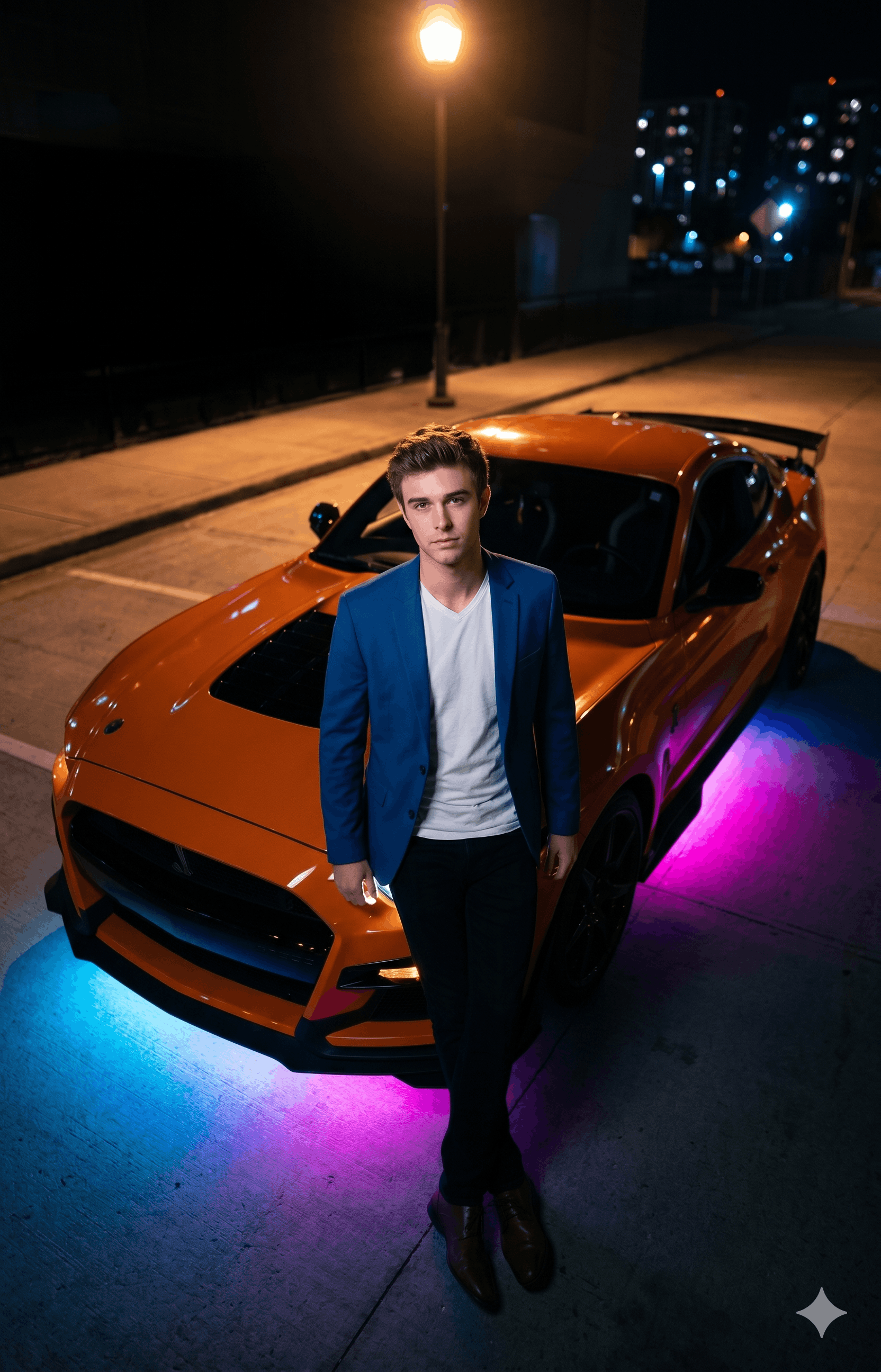 Hyper-Realistic Shelby GT500 Night Portrait