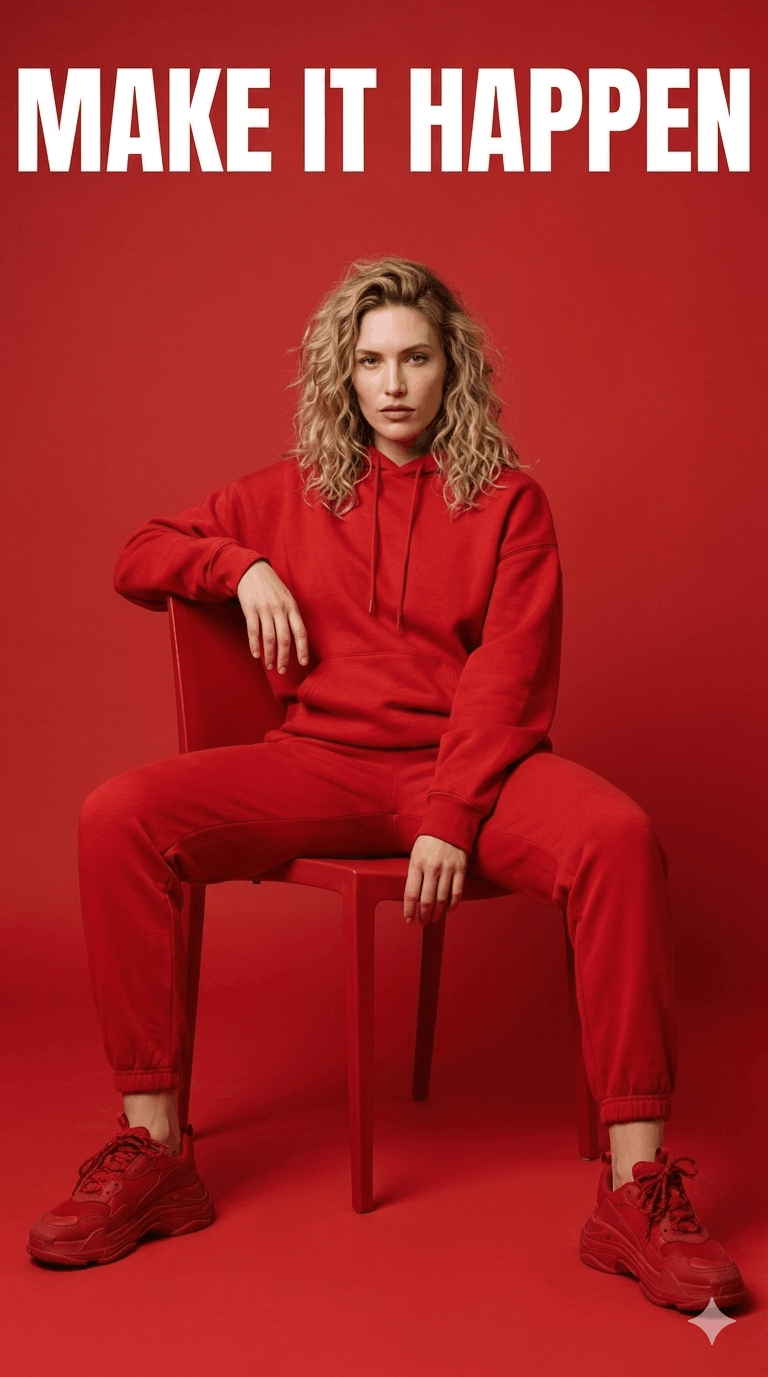 Monochrome Red Fashion Campaign